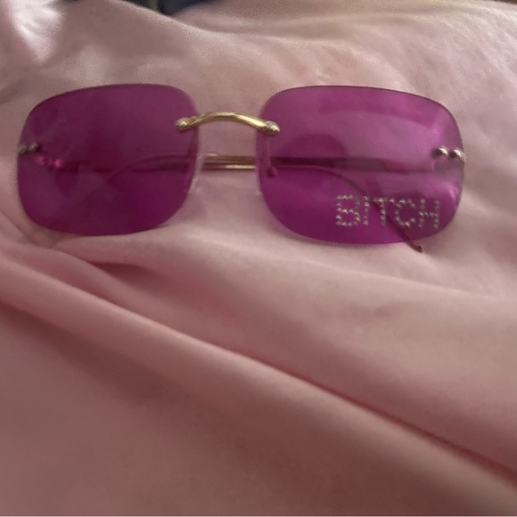 “B*tch” pink Spencer’s sunglasses - Picture 1 of 3
